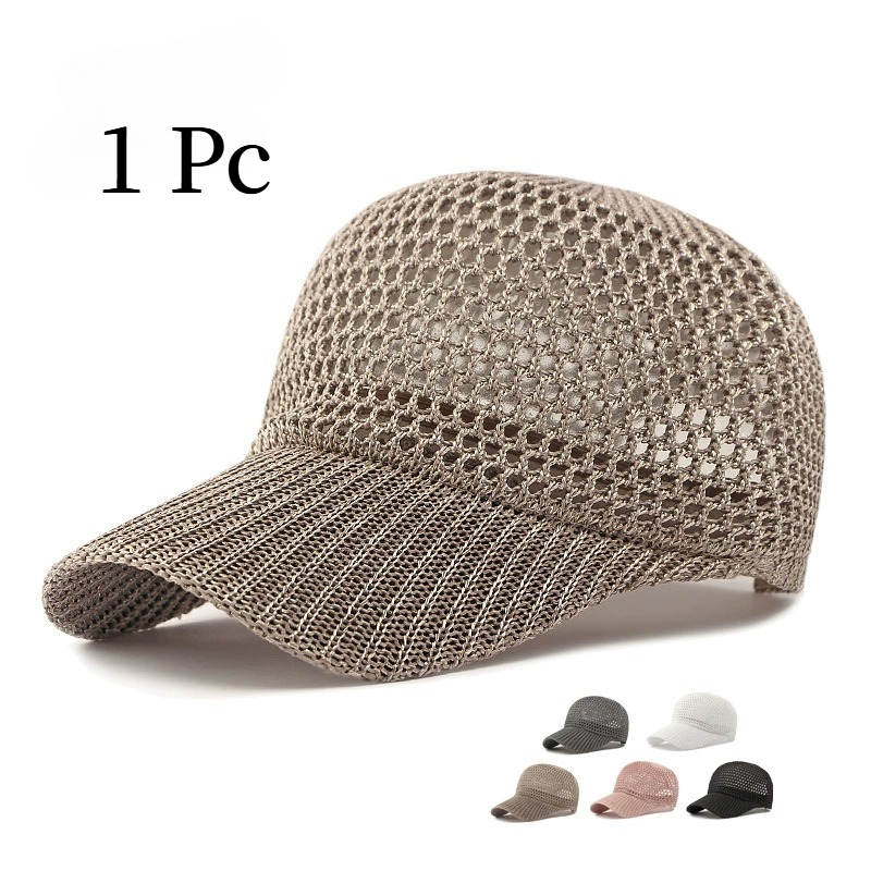 Baseball Cap Structured - Men Women's Breathable Mesh Baseball Cap