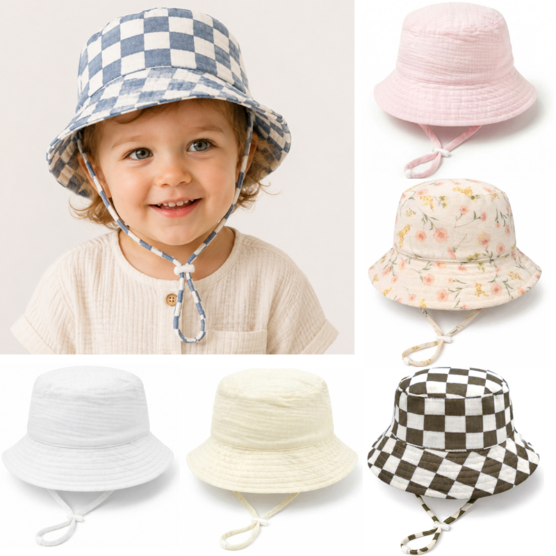 Muslin Baby Summer Hat Adjusta - Bucket Hat Cotton 评论和价格