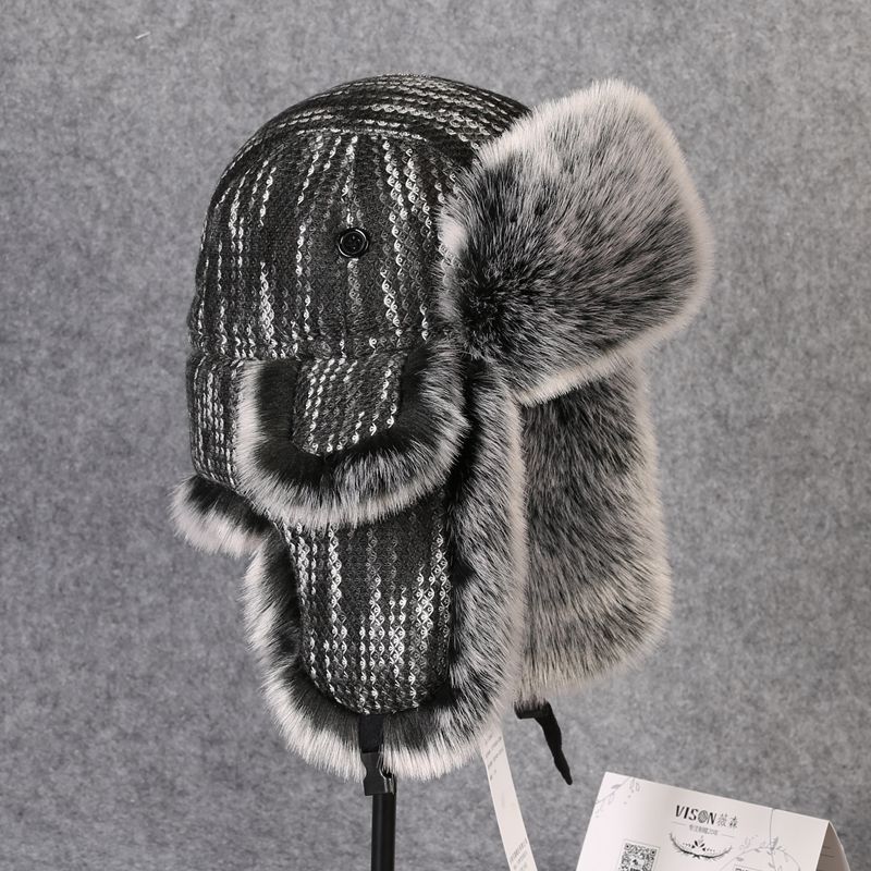 B-8433 Man Bomber Hat Rex Rabb - Trapper Hat Ear Flap 评论和价格